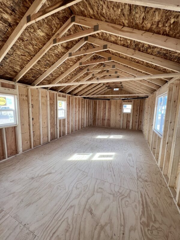 Storage shed interior